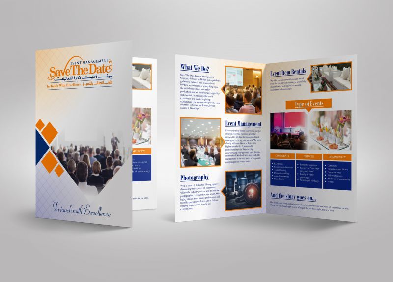 SavetheDate Event Management Brochure Design