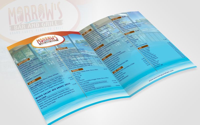 Morrow Bar And Grill Menu Design