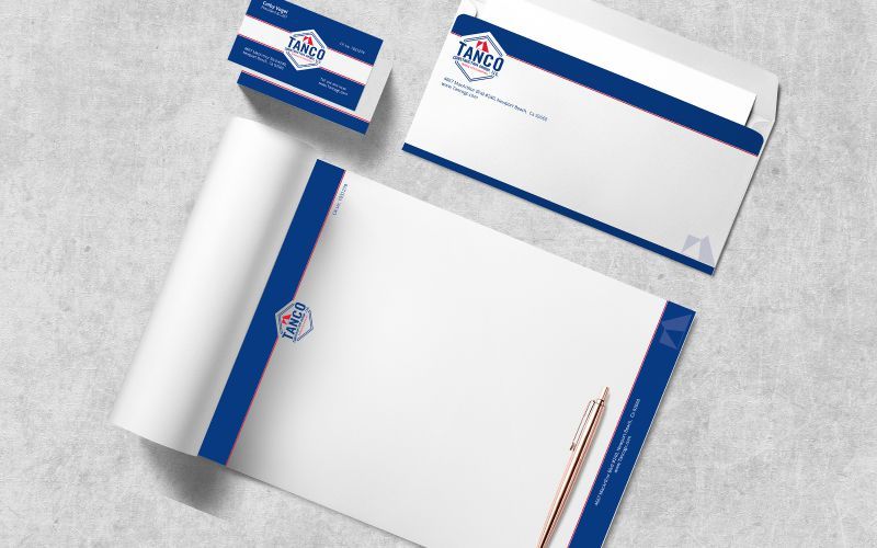 Tanco Construction Stationery  Design