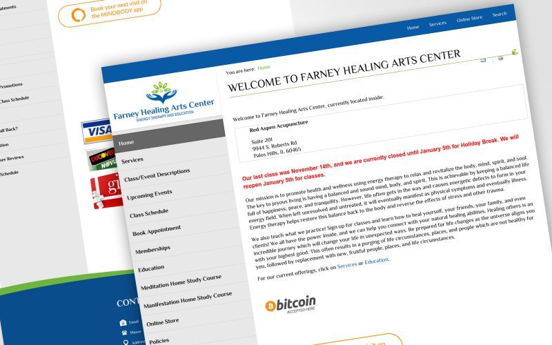 Farney Healing Arts Center Website Design