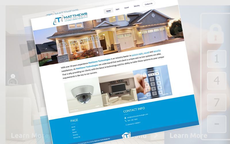 Matthews Technologies Website Design