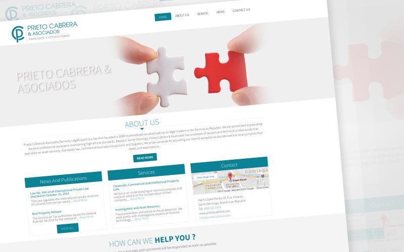 Prieto Cabrera & Asociados Website Design